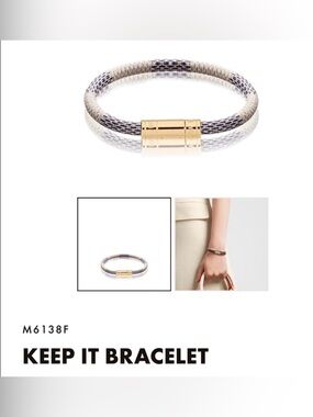 Louis Vuitton LV Damier Azul Keep It Bracelet Guaranteed Authentic